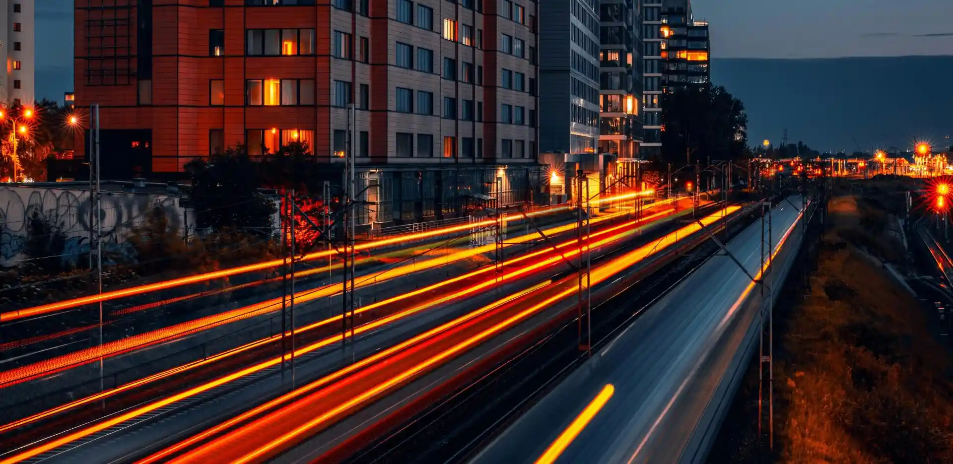 street, lights streak